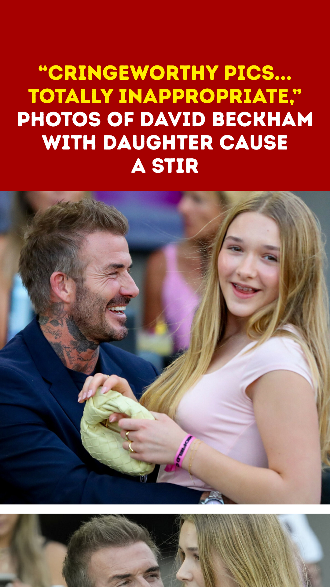 “Cringeworthy Pics… Totally Inappropriate,” Photos of David Beckham With Daughter Harper Cause a Big Stir / Bright Side