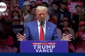 Excited Crowds Building for Donald Trump Rally at Madison Square Garden