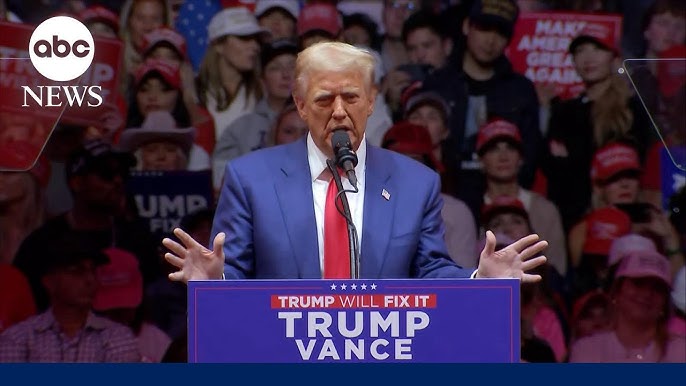 Excited Crowds Building for Donald Trump Rally at Madison Square Garden